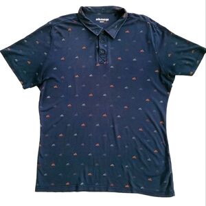 3/$20 Ayacucho Blue Mountain Print Polo Shirt